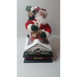 Holiday Creations Musical Santa on Snowtop Chimmey 1995